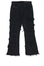 Boys Shake Jet Black Stacked Flare Jean