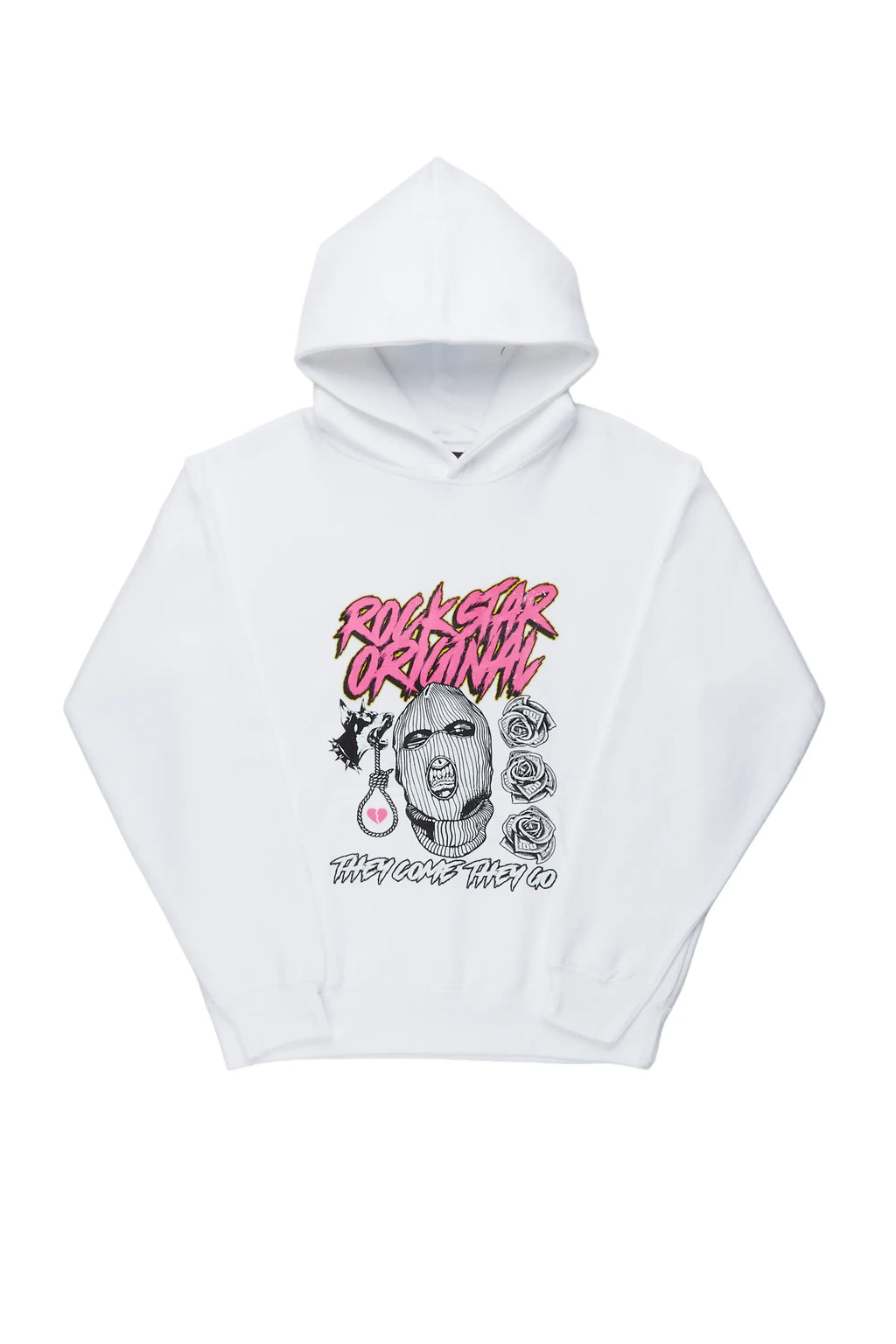Boys Clava White Graphic Hoodie