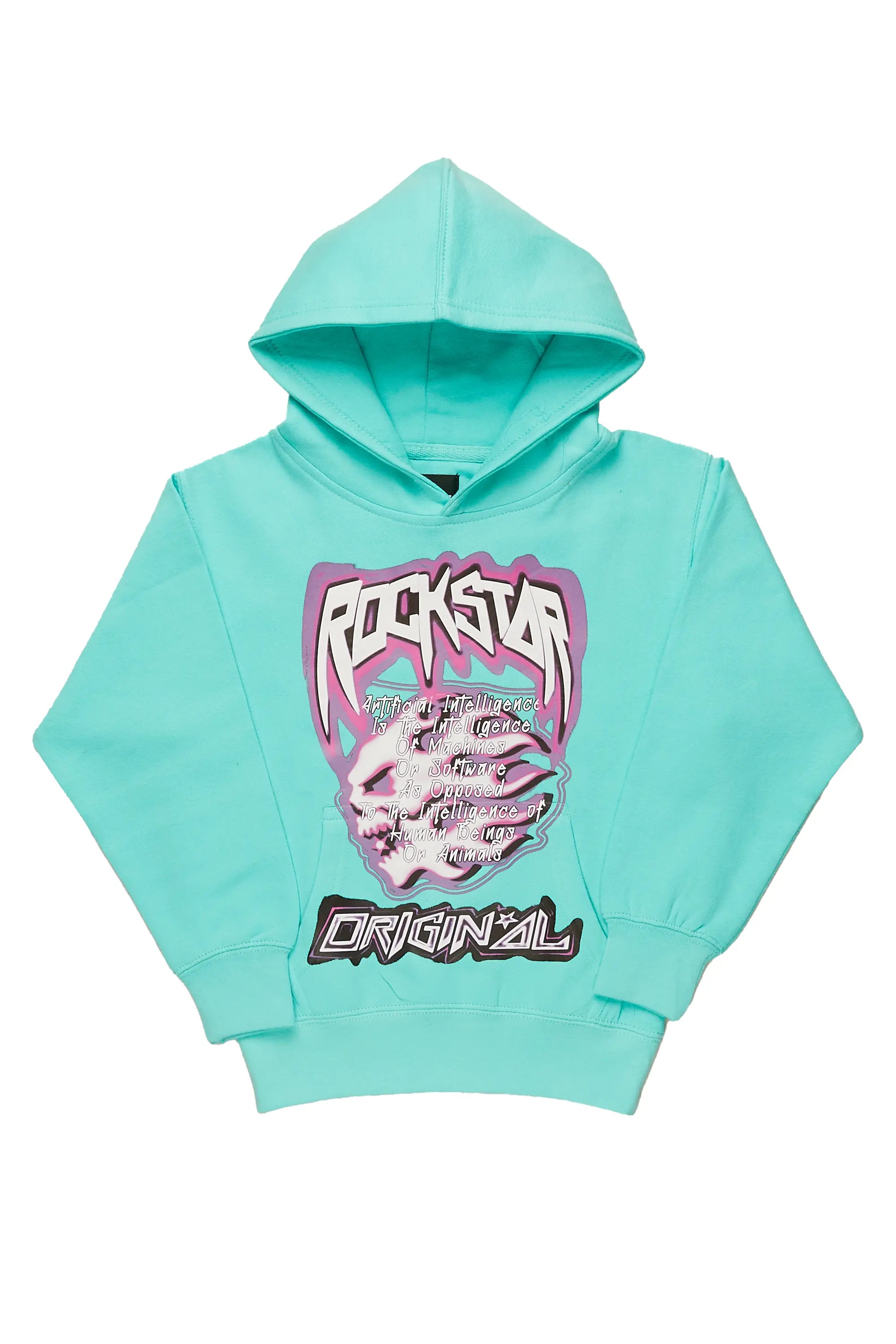 Boys Grant Mint Graphic Hoodie