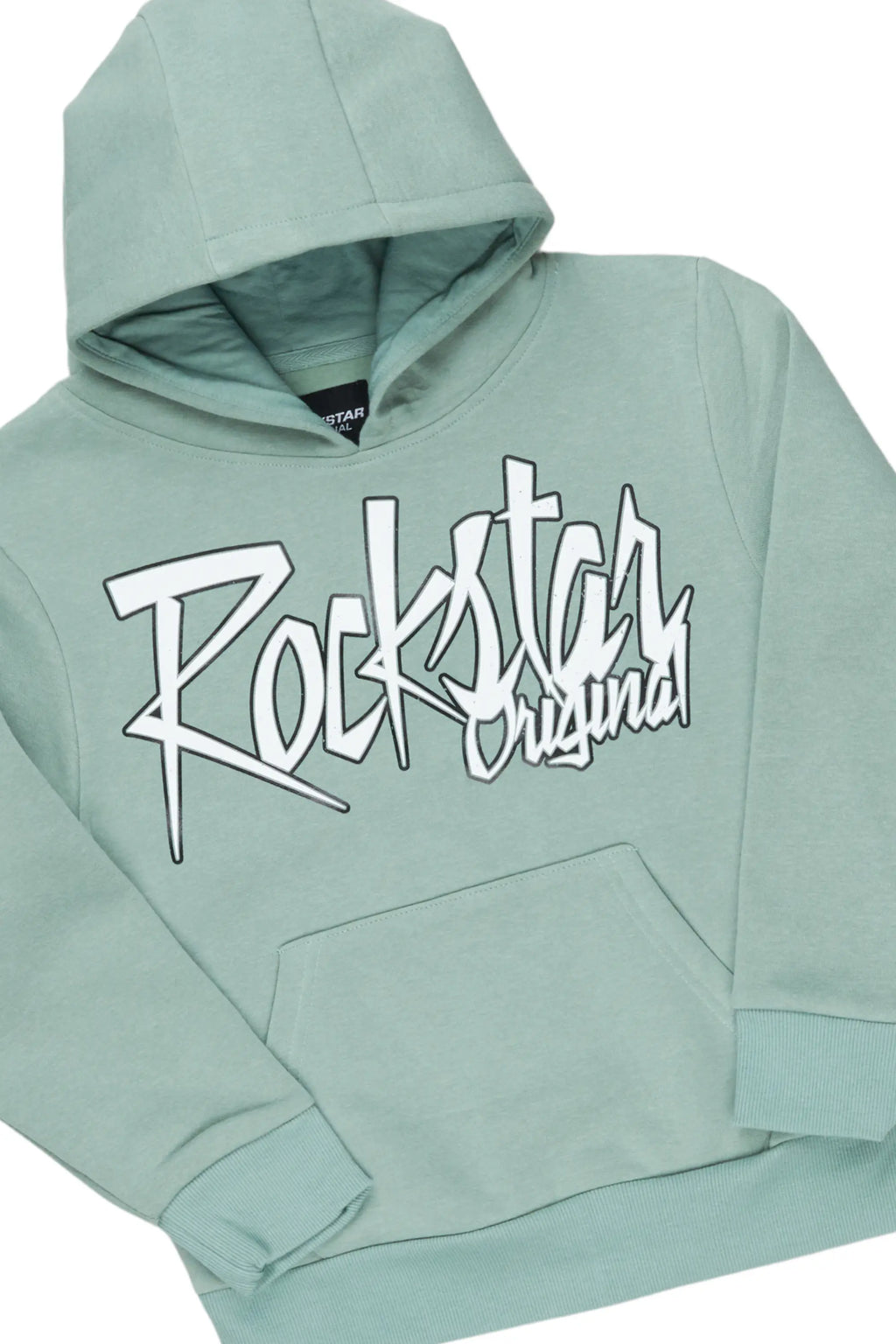 Boys Kalibre Sage/White Hoodie Stacked Flare Track Set