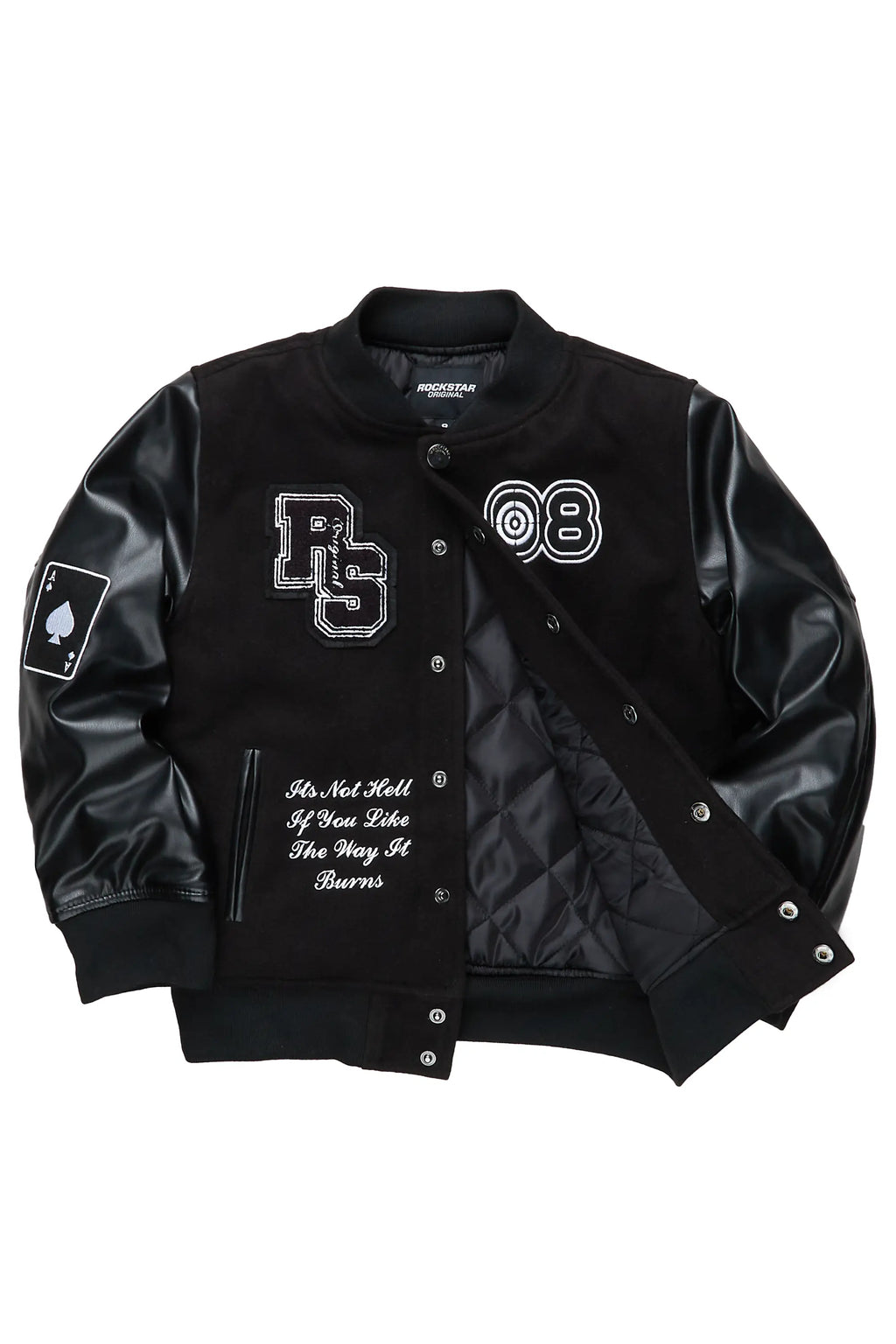Boys Leaner Black Bomber Jacket