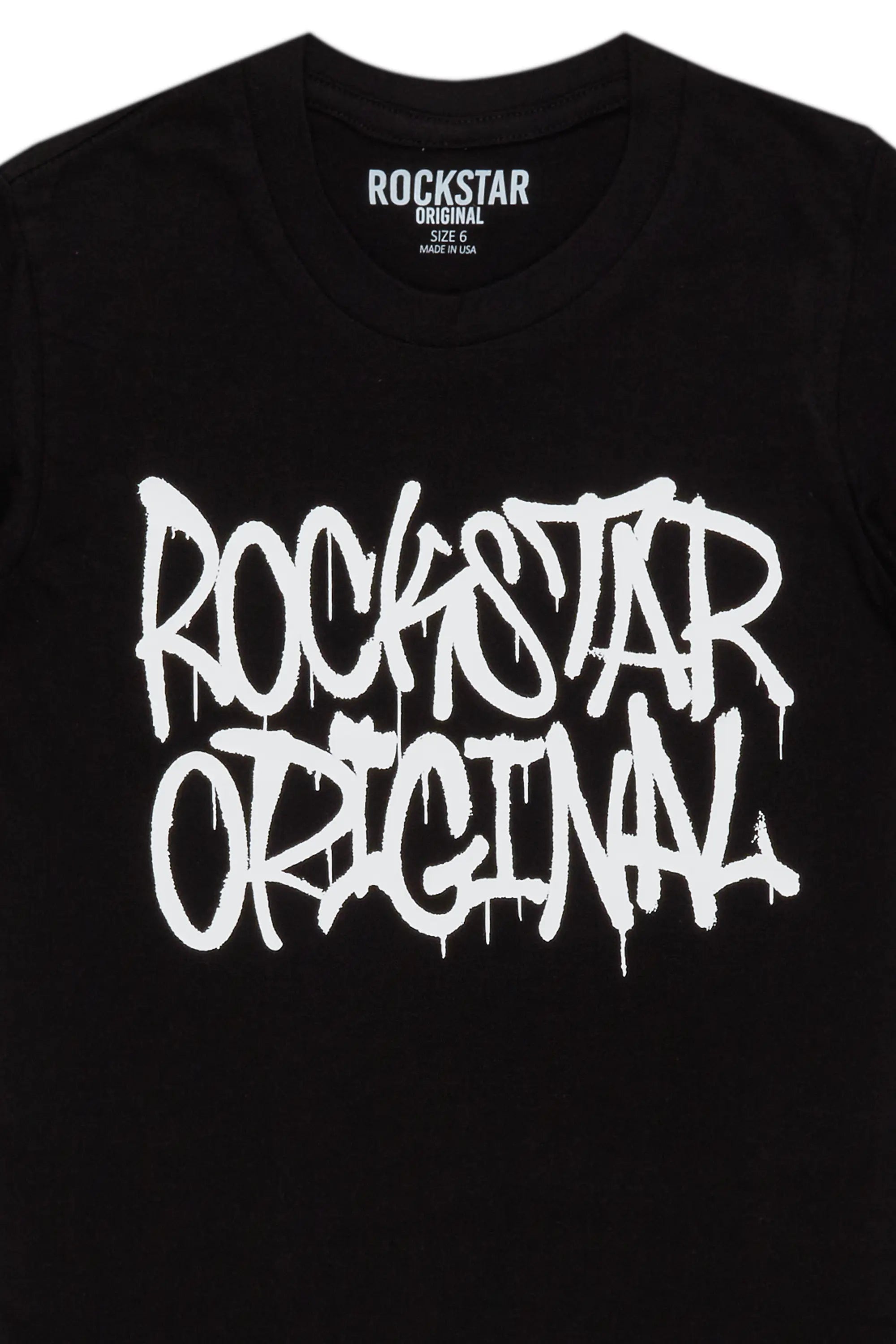 Boys Nytron Black Graphic T-Shirt