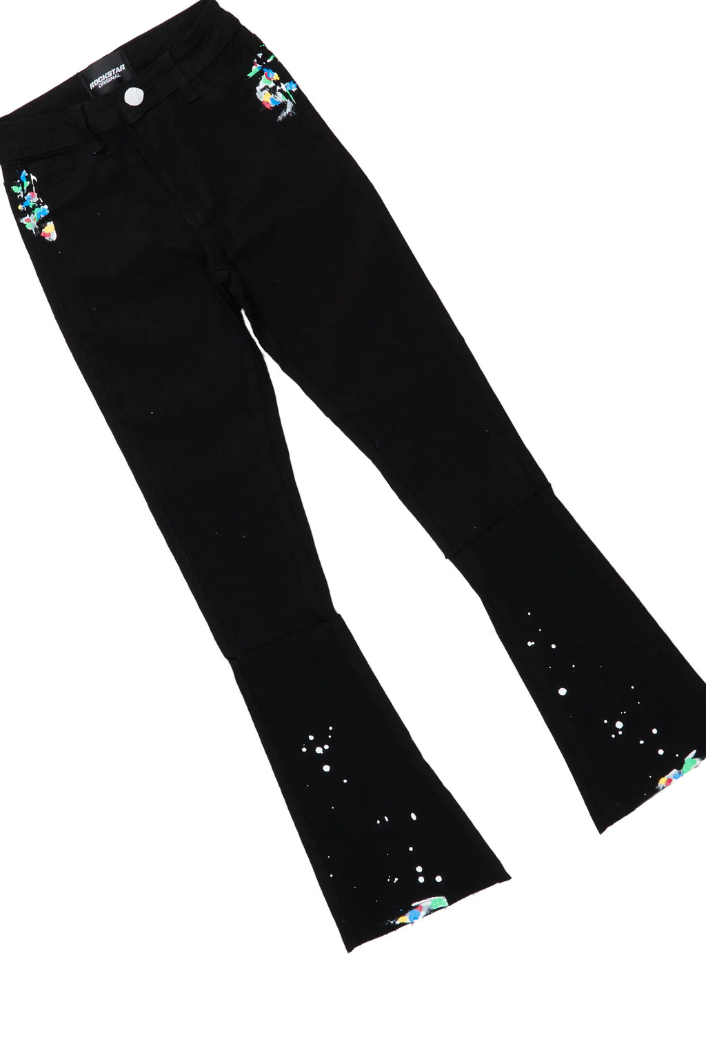 Boys Palmer Red Hoodie/Black Super Stacked Flare Jean Set