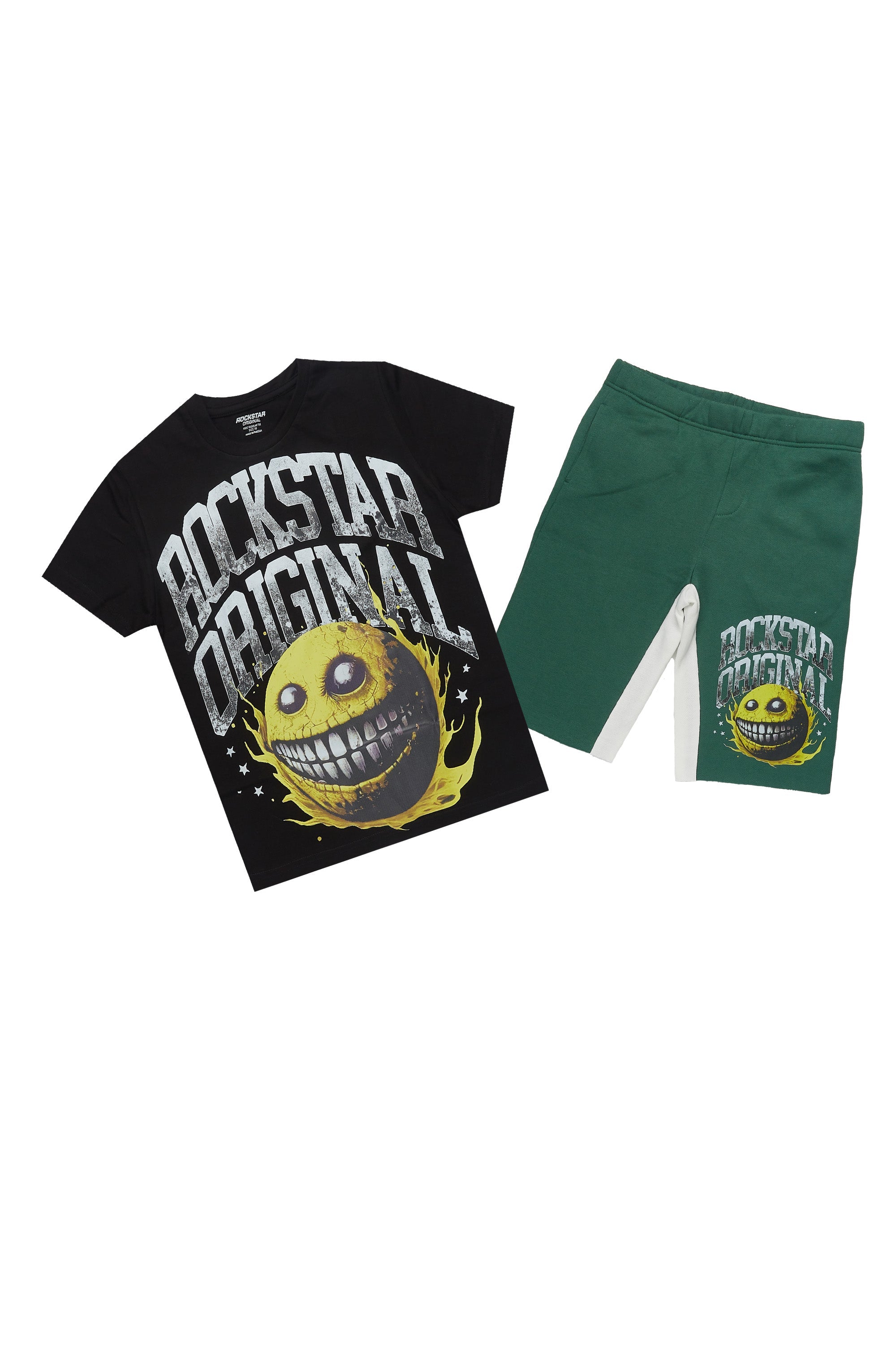 Boys Parsons Black/White T-Shirt/Short Set