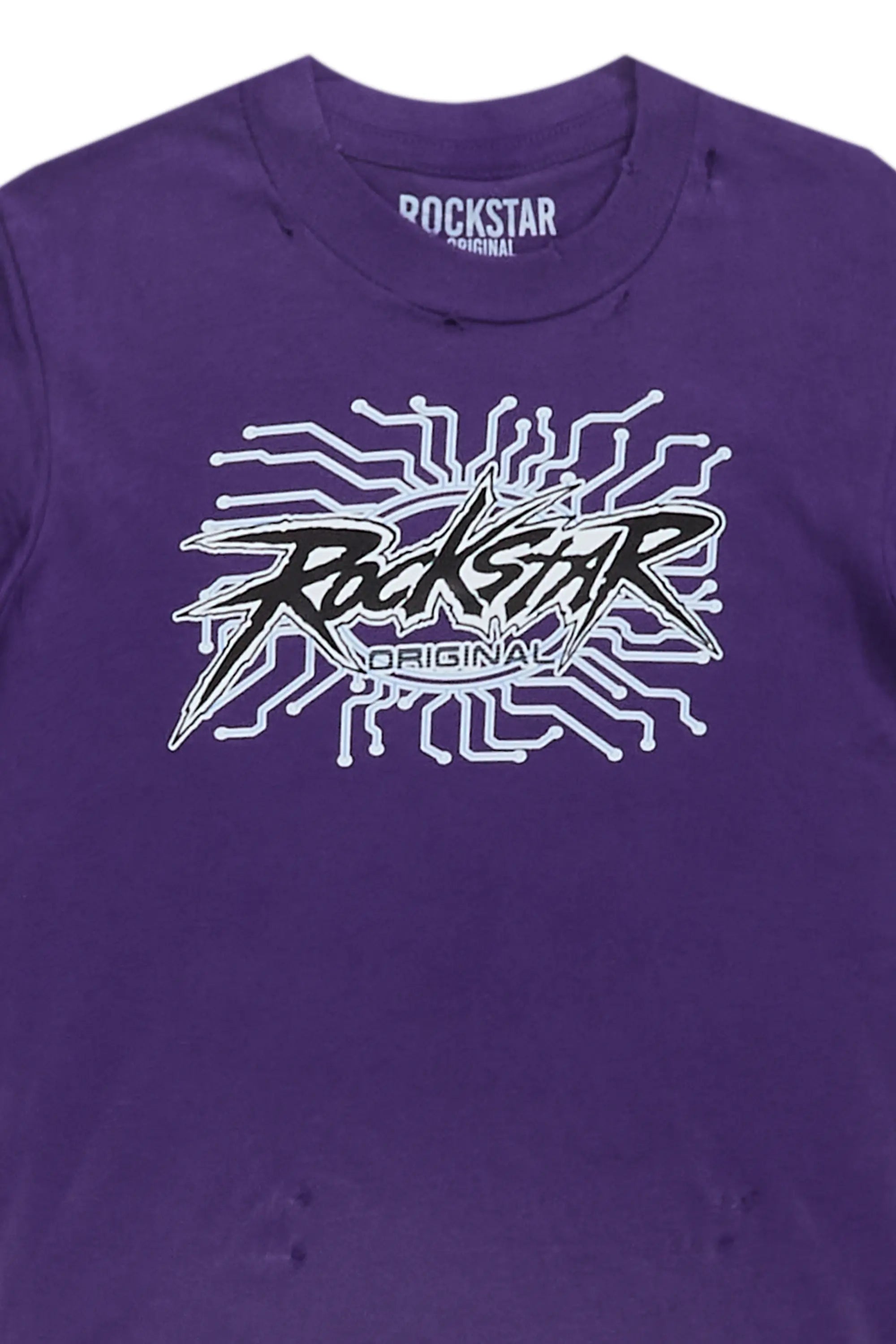 Boys Race Purple Graphic T-Shirt