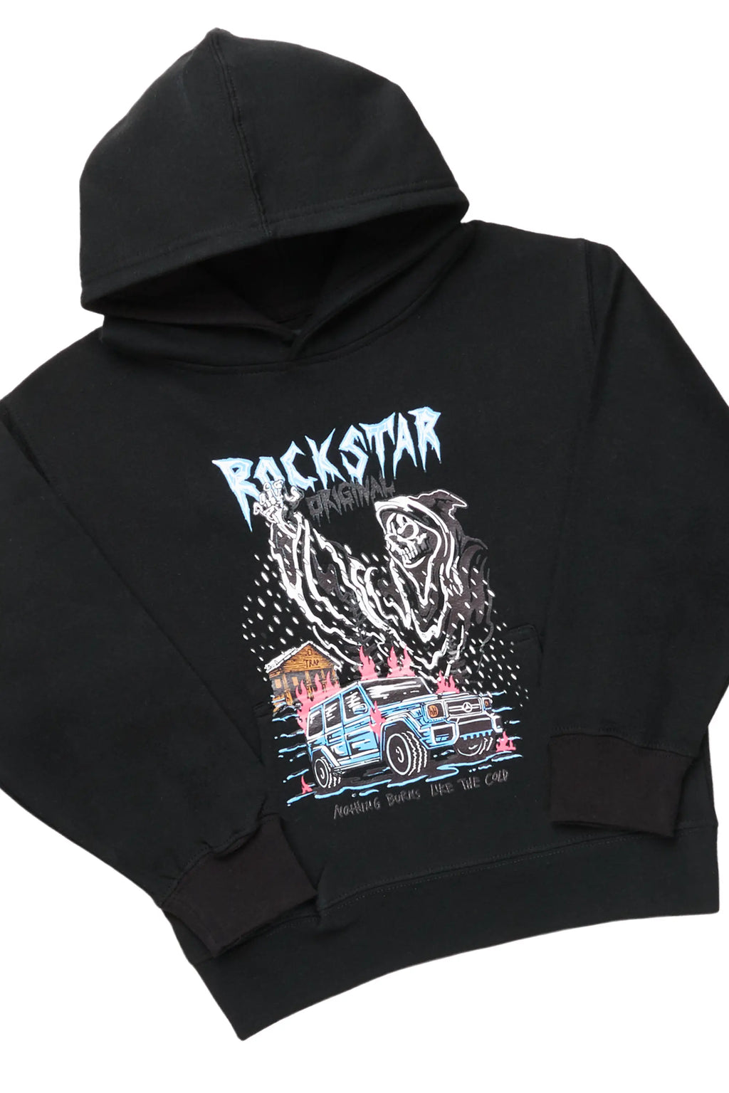 Boys Trap Black Hoodie/Jean Set