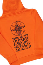 Boys Yarden Orange Hoodie Super Stacked Flare Track Set