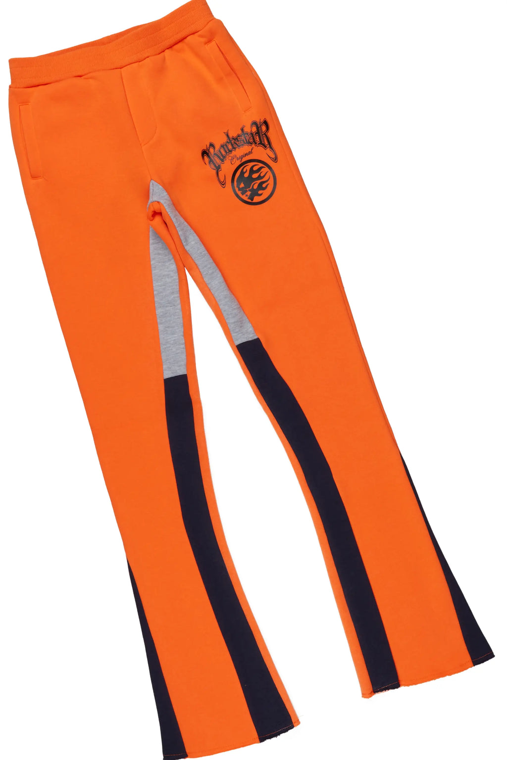 Boys Yarden Orange Hoodie Super Stacked Flare Track Set