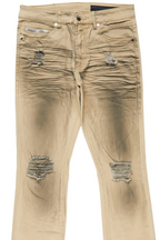 Bree Khaki/Black Stacked Flare Jean