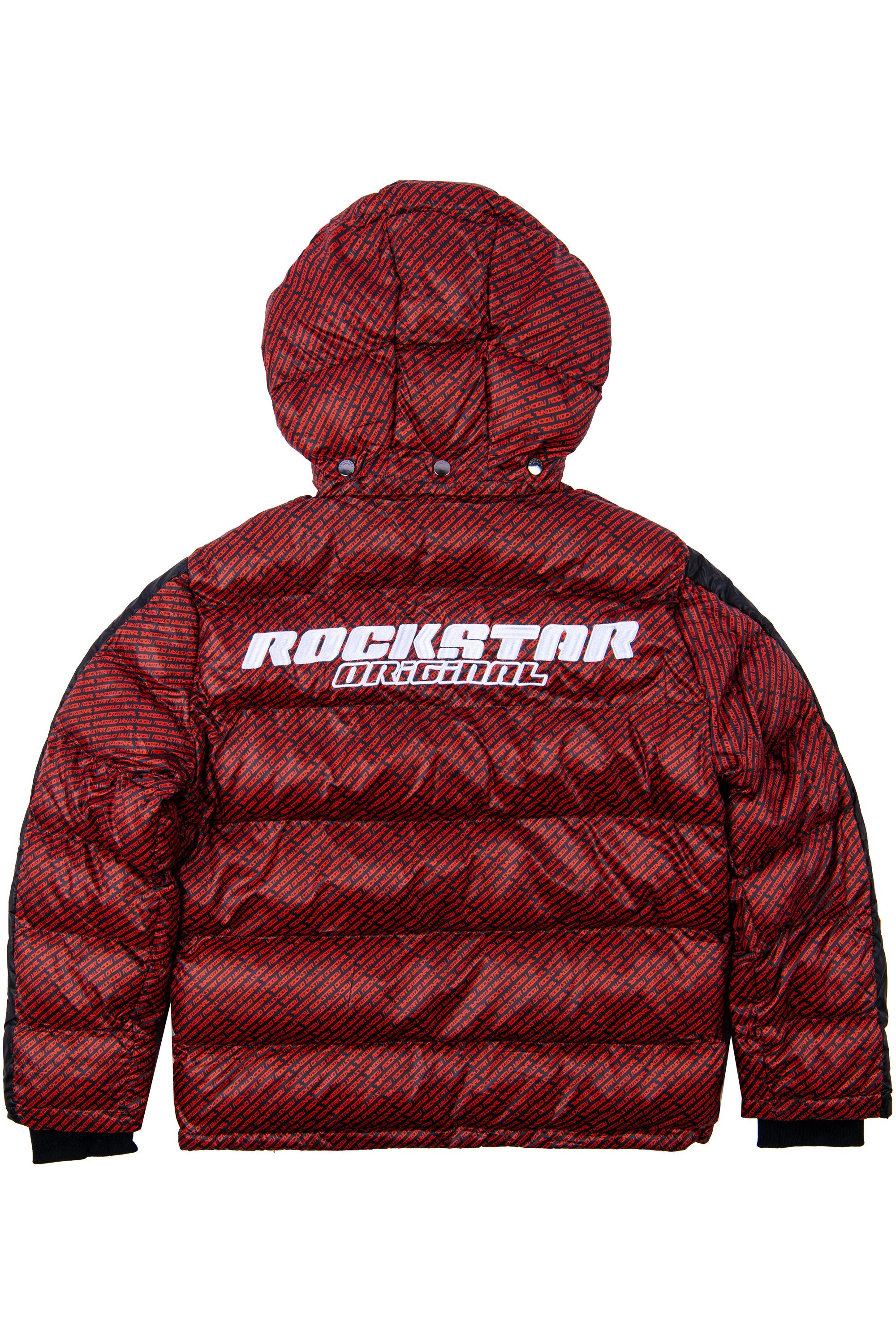 Bryson Puffer Jacket- Red/Blk