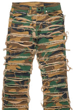 Cassius Faded Camo Stacked Flare Jean