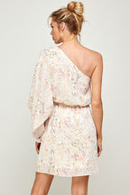 Short Printed One Shoulder Dress