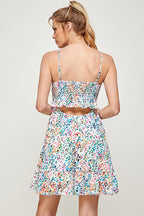 Short Printed Spaghetti Strap Mini Dress