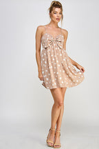 Short Spaghetti Strap Printed Mini Dress