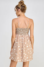 Short Spaghetti Strap Printed Mini Dress