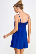 Short Spaghetti Strap Ribbon Mini Dress