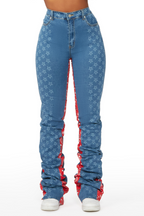 Chasing Stars Med. Wash Super Stacked Jean