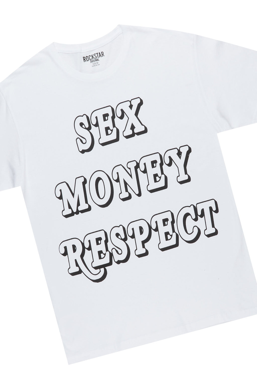 Cain White/Black Graphic T-Shirt Short Set