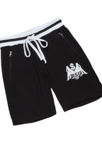Cain White/Black Graphic T-Shirt Short Set