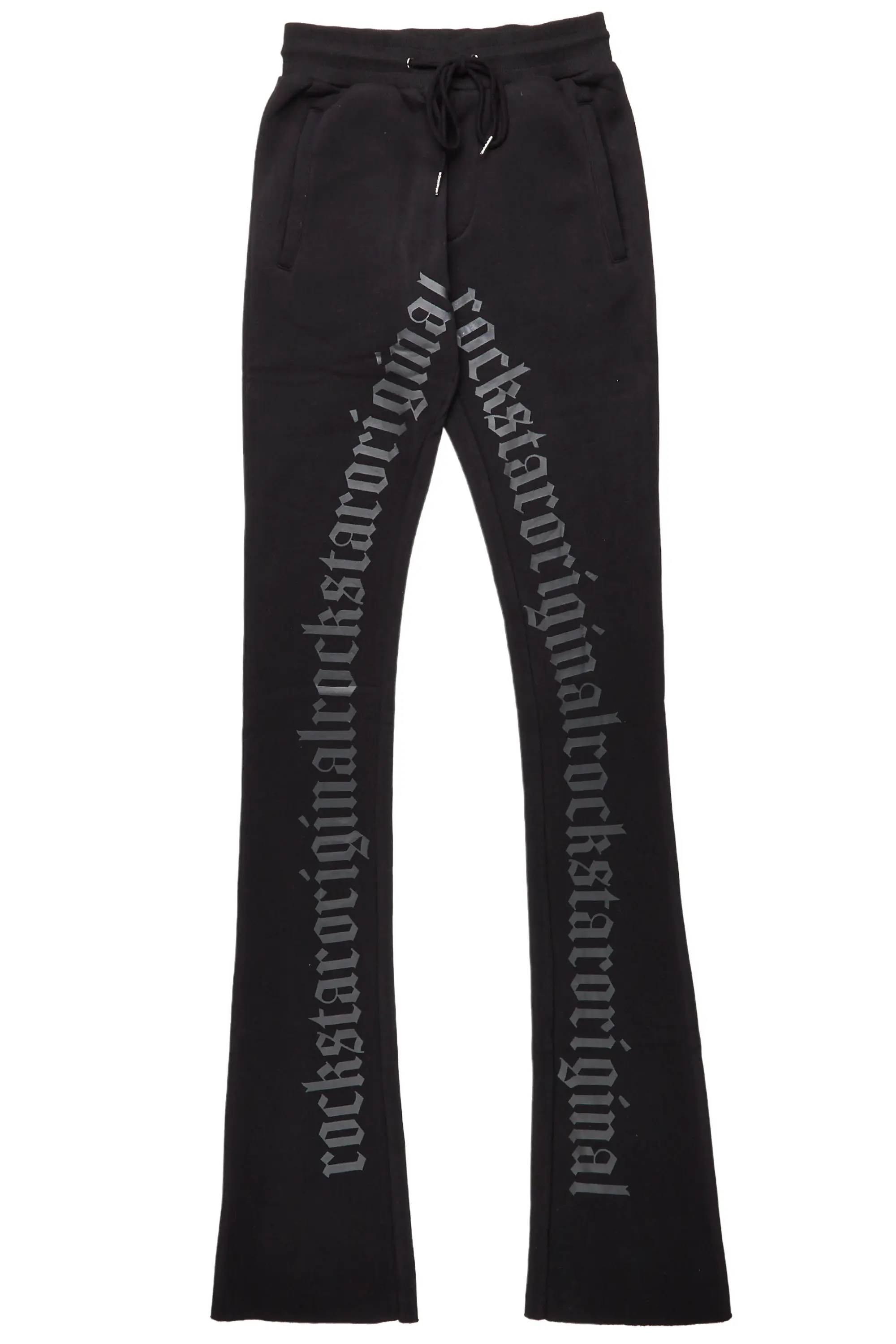 Callie Black Super Stacked Pants