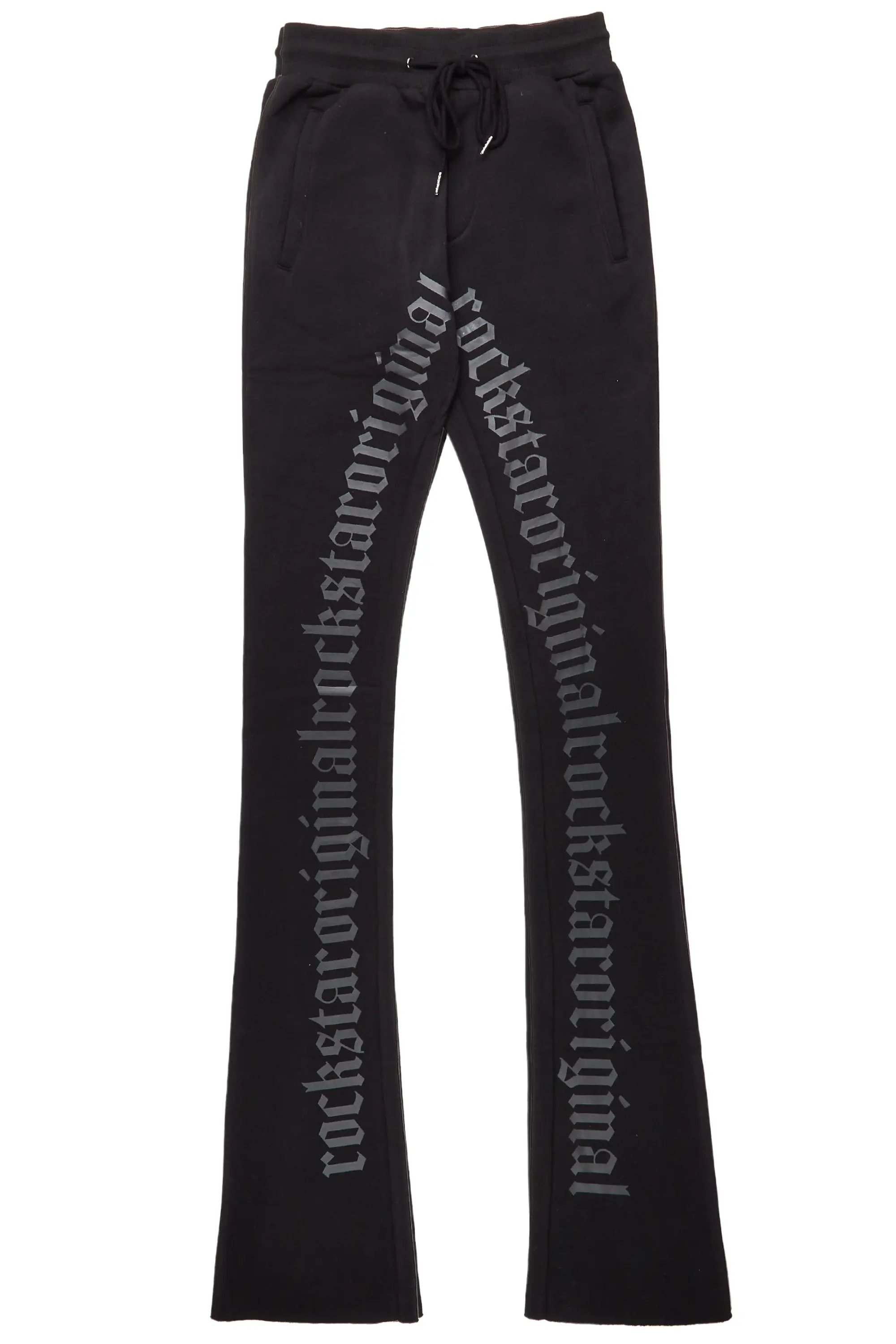 Callie Black Super Stacked Pants