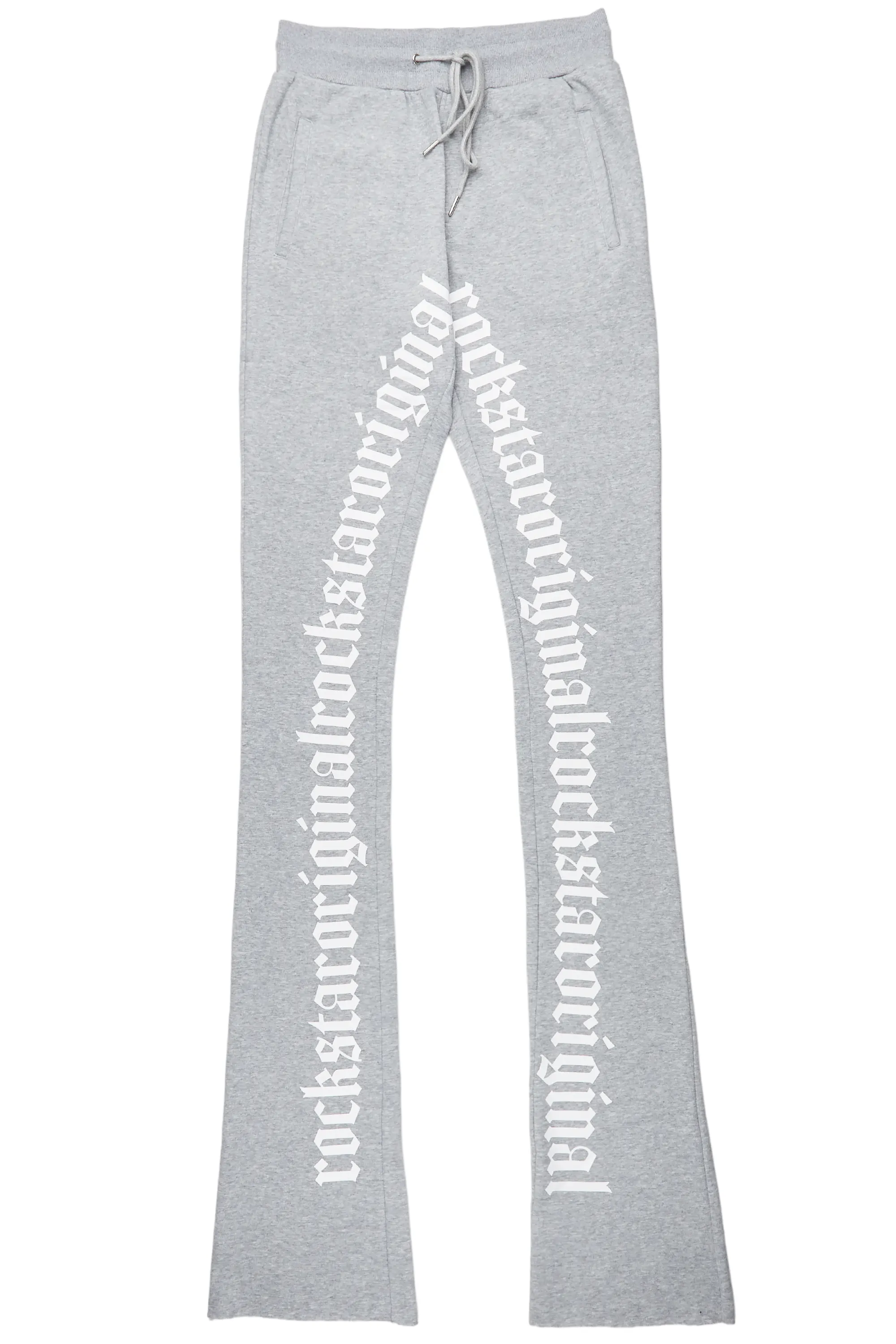 Callie Heather Grey Super Stacked Pants