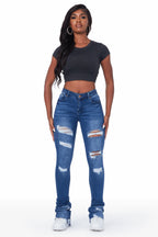 Carissa Med.Wash Super Stacked Jean