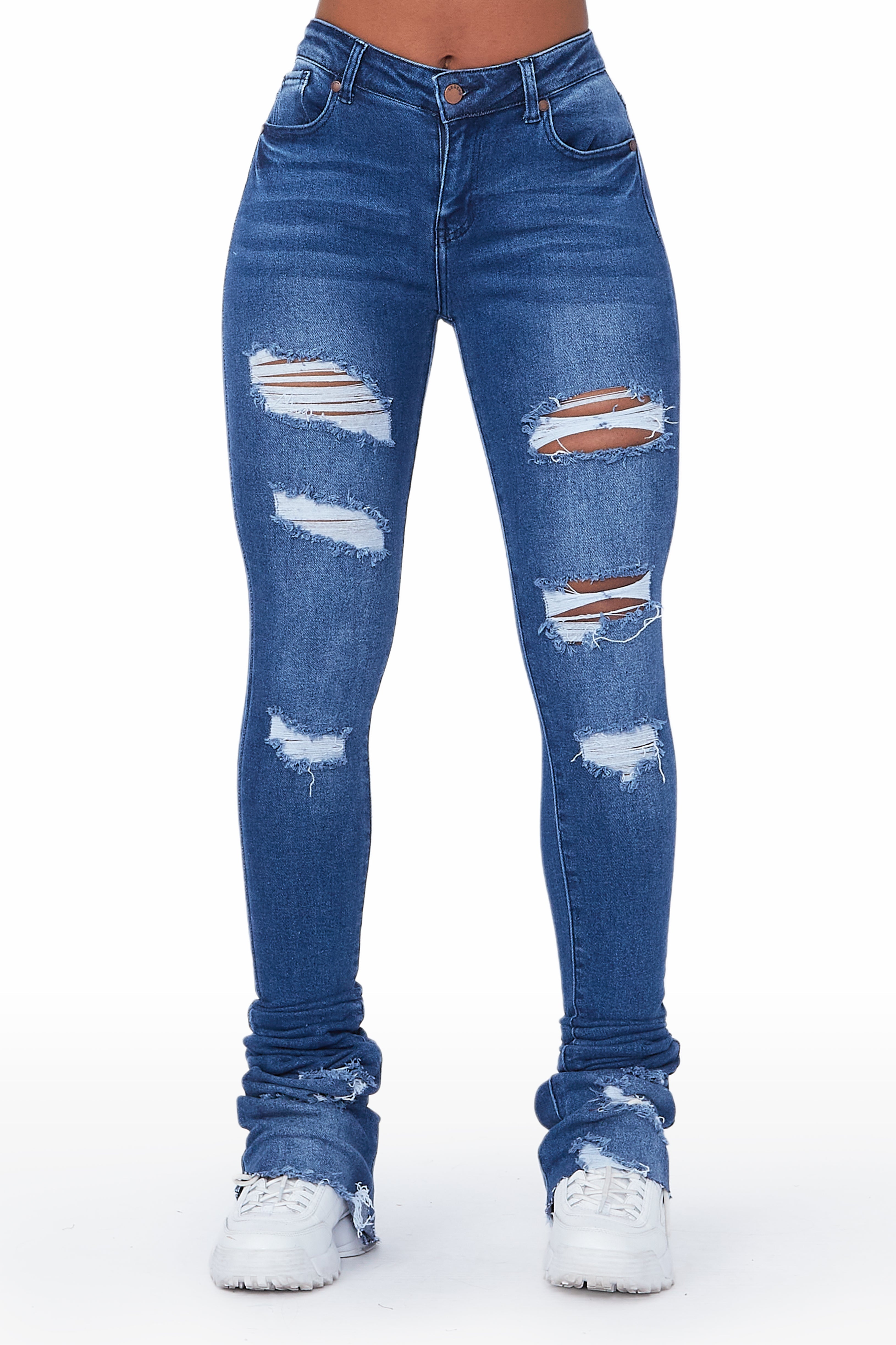 Carissa Med.Wash Super Stacked Jean