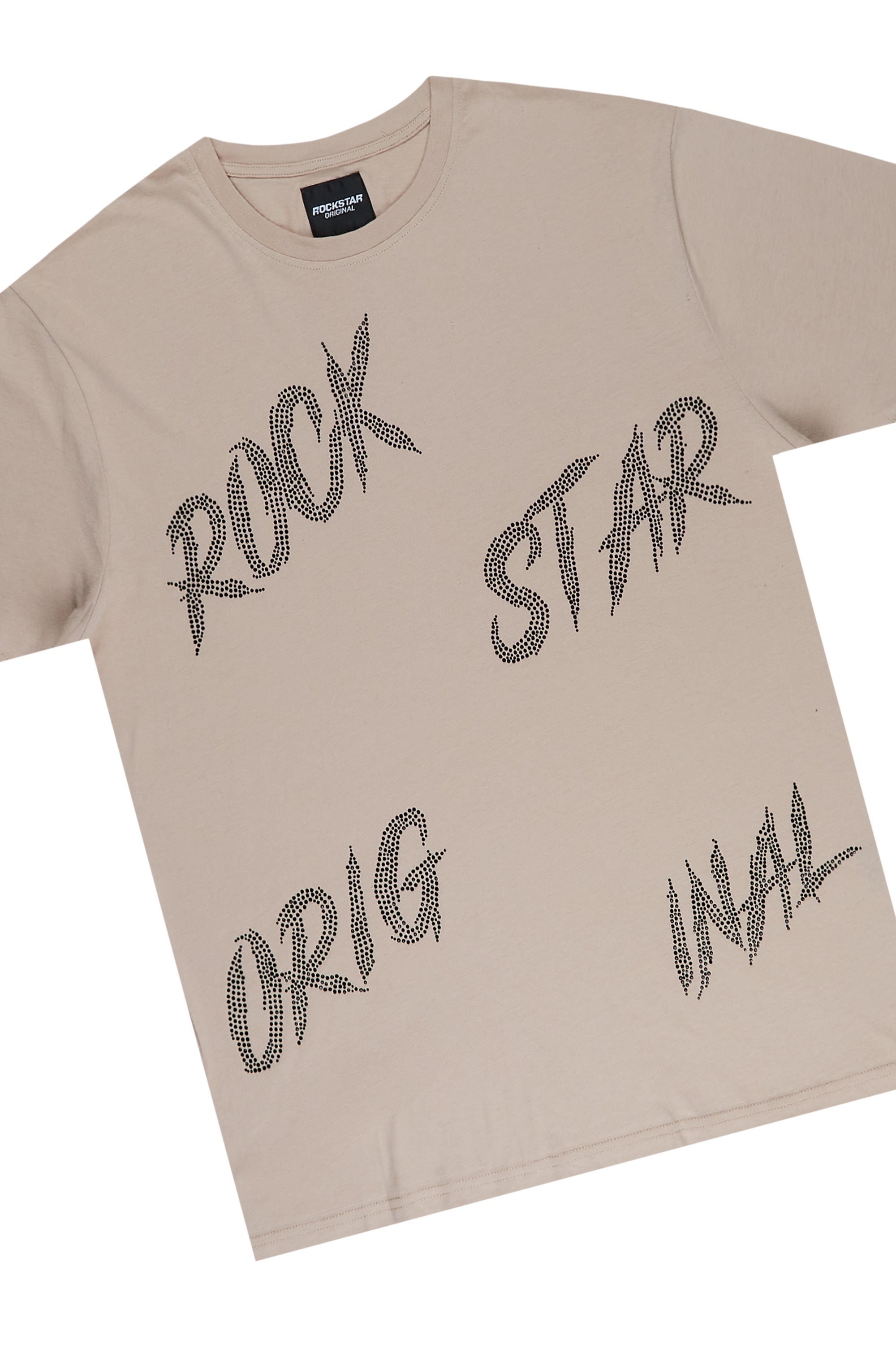 Django Taupe Graphic T-Shirt Short Set