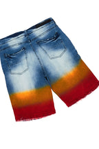 Dorian Black/Orange T-Shirt Denim Short Set