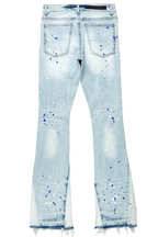 Eren Blue/Royal Blue Stacked Flare Jean