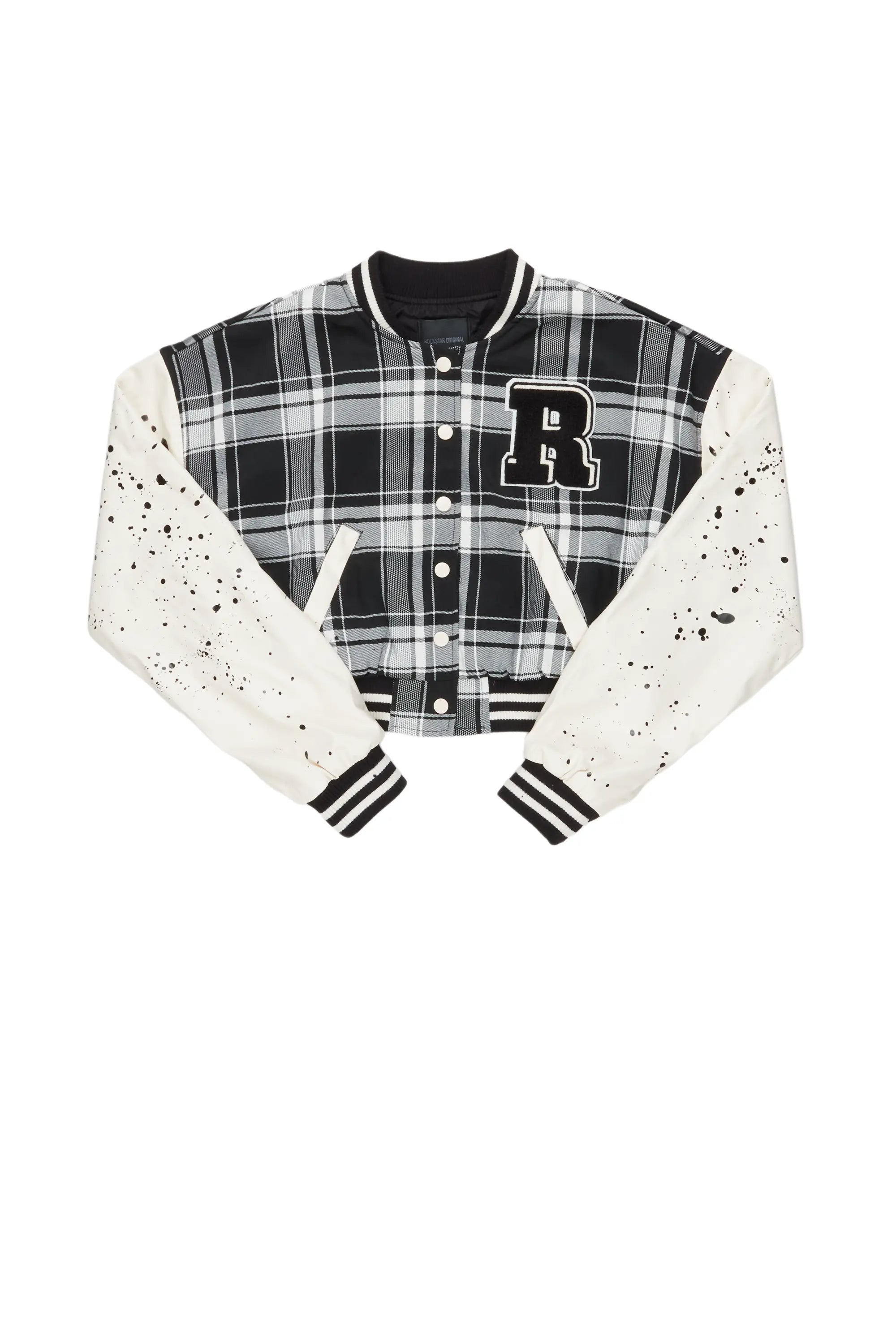 Essie Black Plaid Jacket