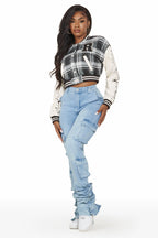 Essie Black Plaid Jacket