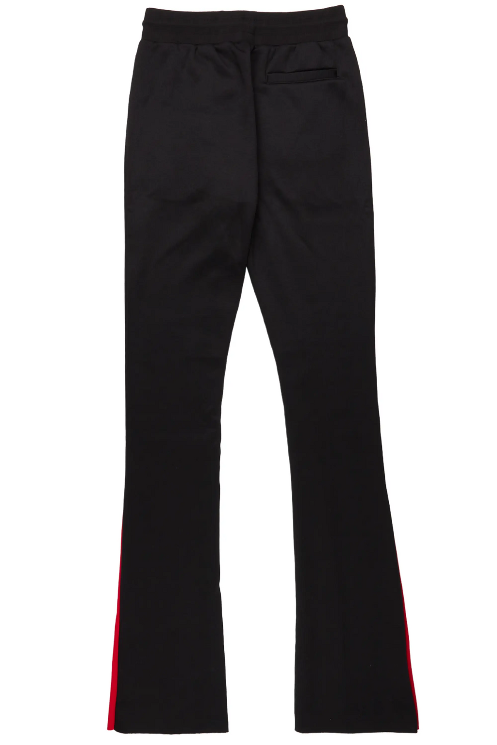 Everest Black Stacked Flare Track Pant