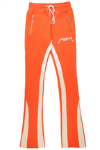 Everest Orange Stacked Flare Track Pant