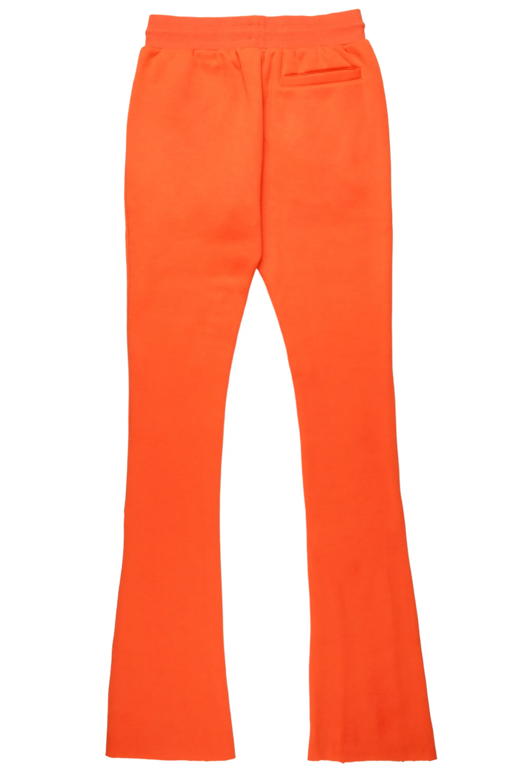 Everest Orange Stacked Flare Track Pant