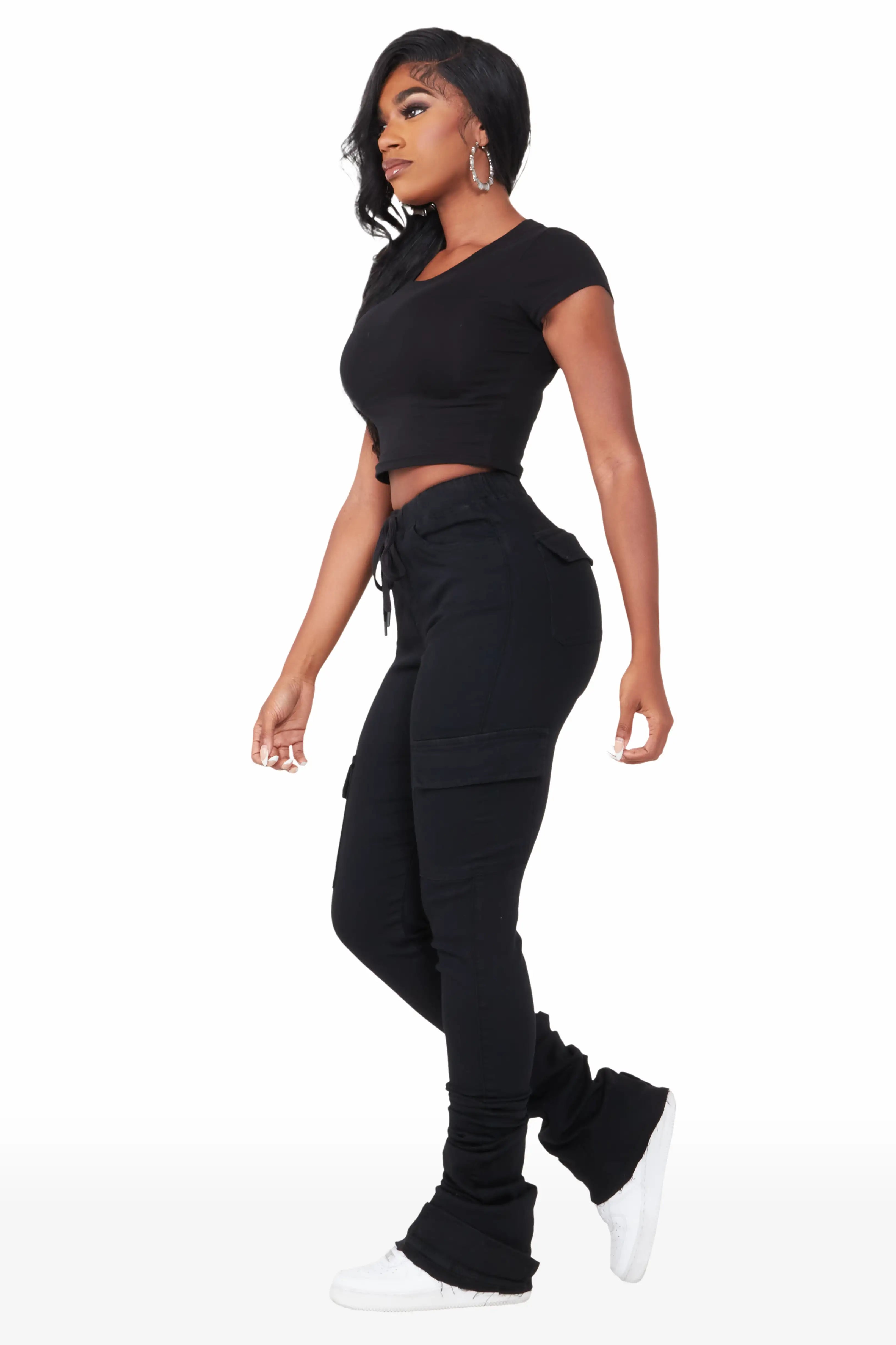 Evey Black Super Stacked Jean