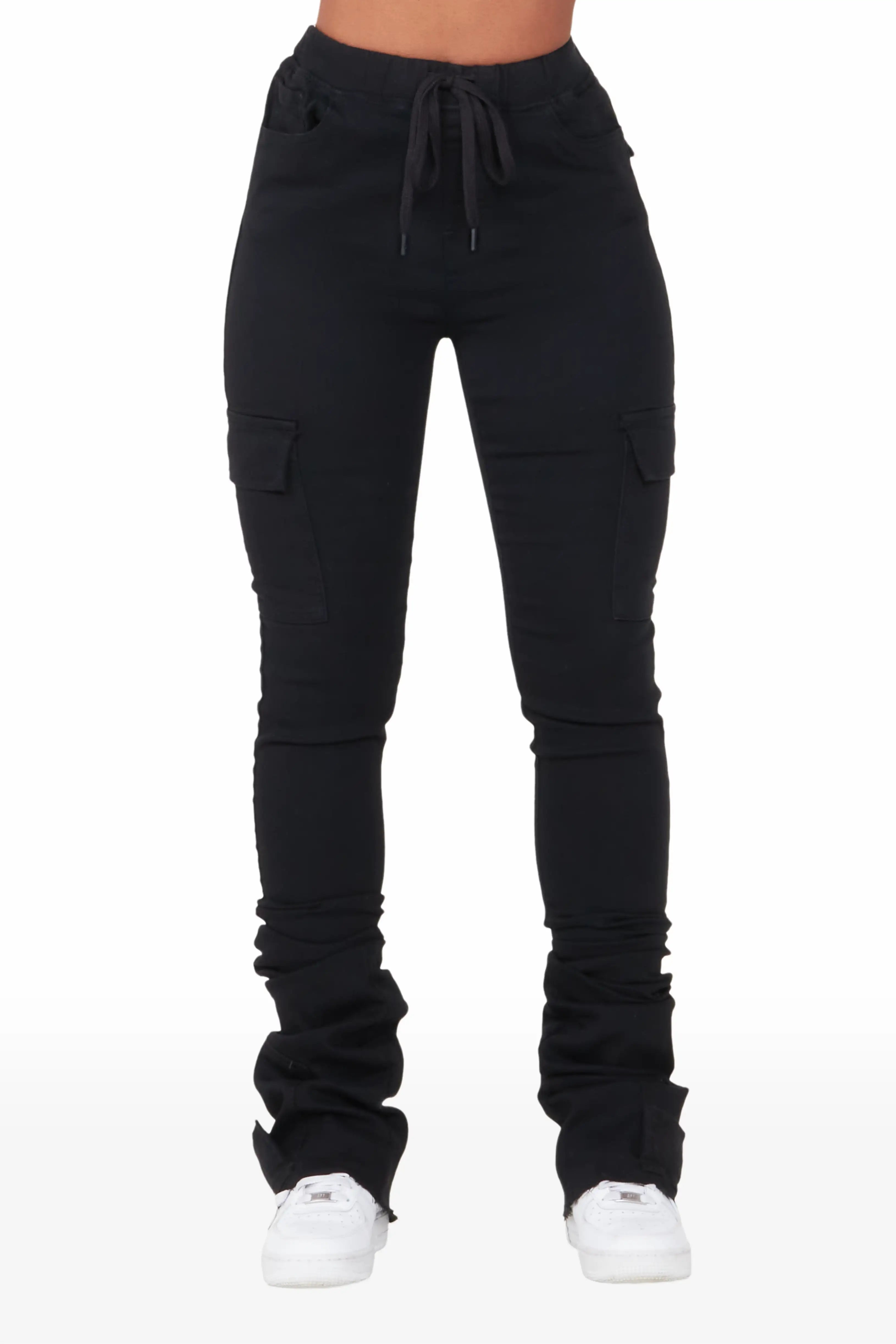 Evey Black Super Stacked Jean
