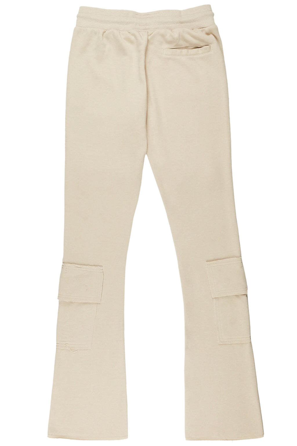 Ezekiel Beige Stacked Flare Pants