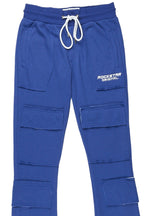 Ezekiel Royal Blue Stacked Flare Pant