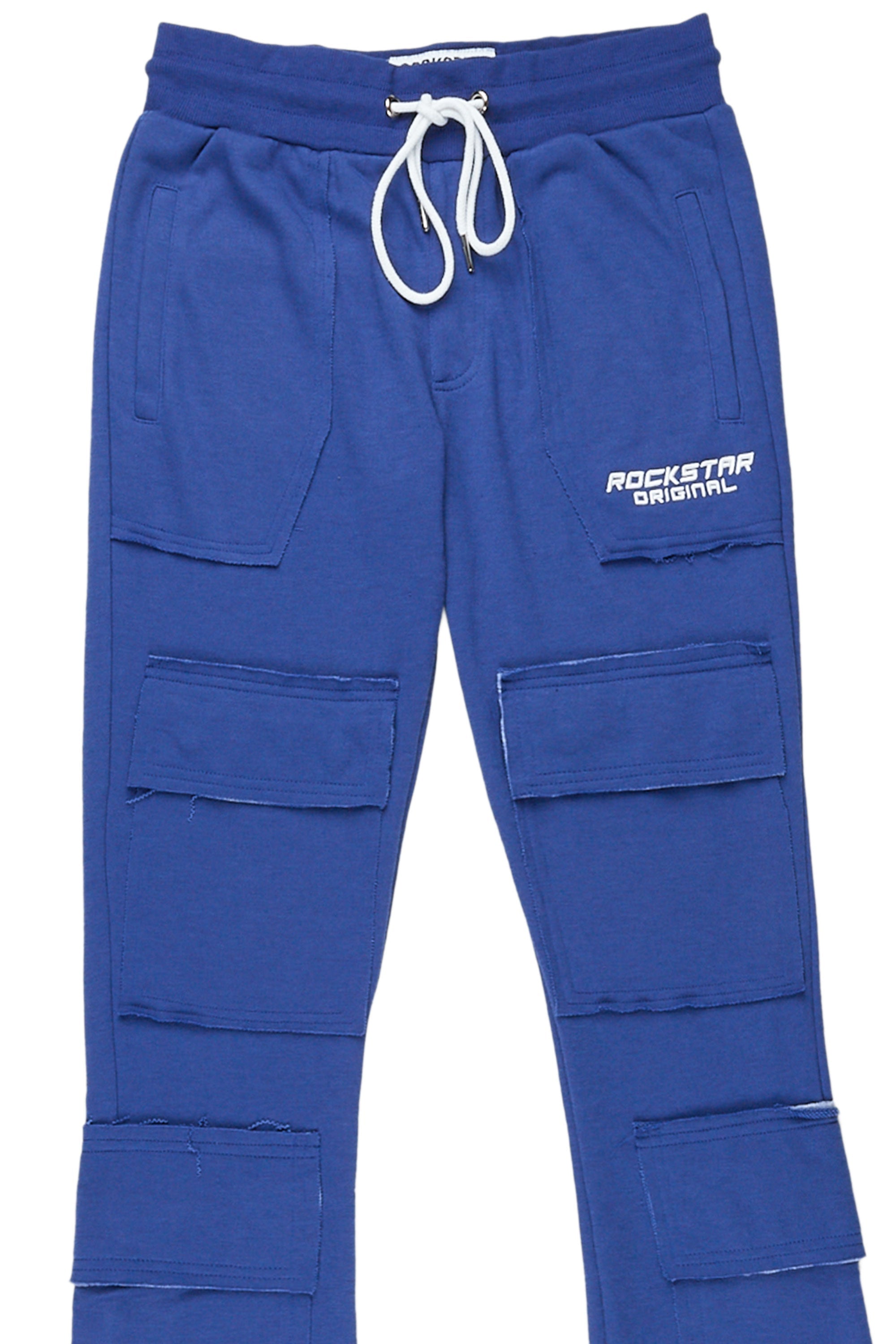 Ezekiel Royal Blue Stacked Flare Pant