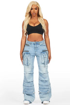 Tarella Light Wash Wide Leg Jean