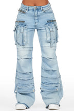 Tarella Light Wash Wide Leg Jean