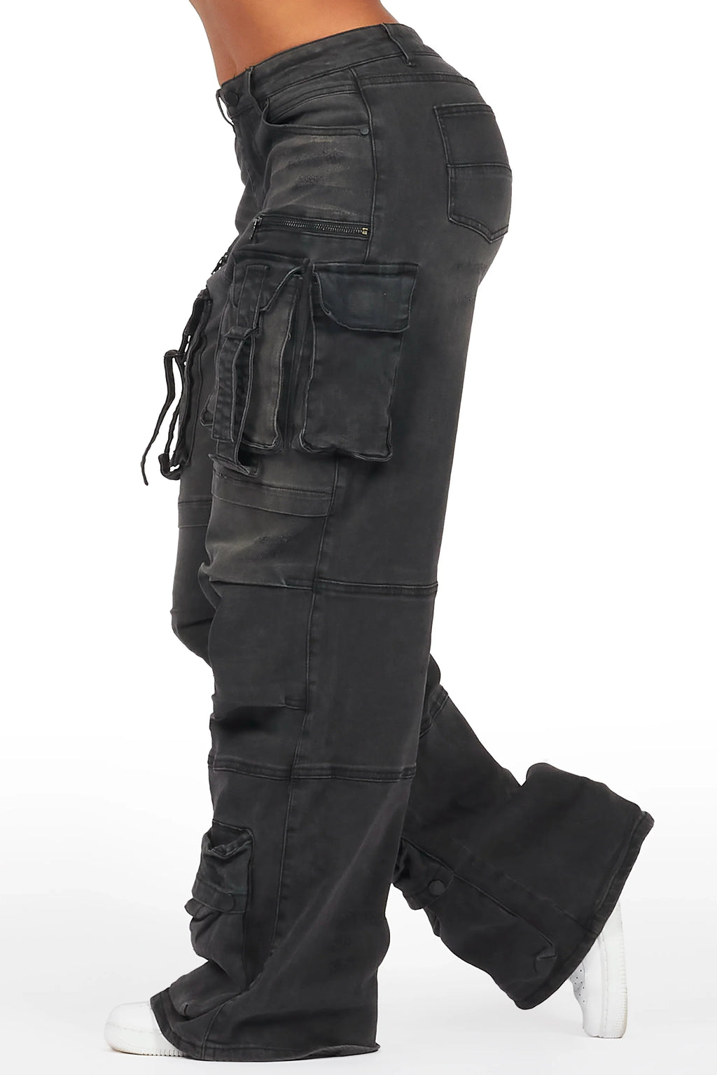 Tarella Black Wash Wide Leg Jean