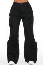 Corria Black Baggy Cargo Jean