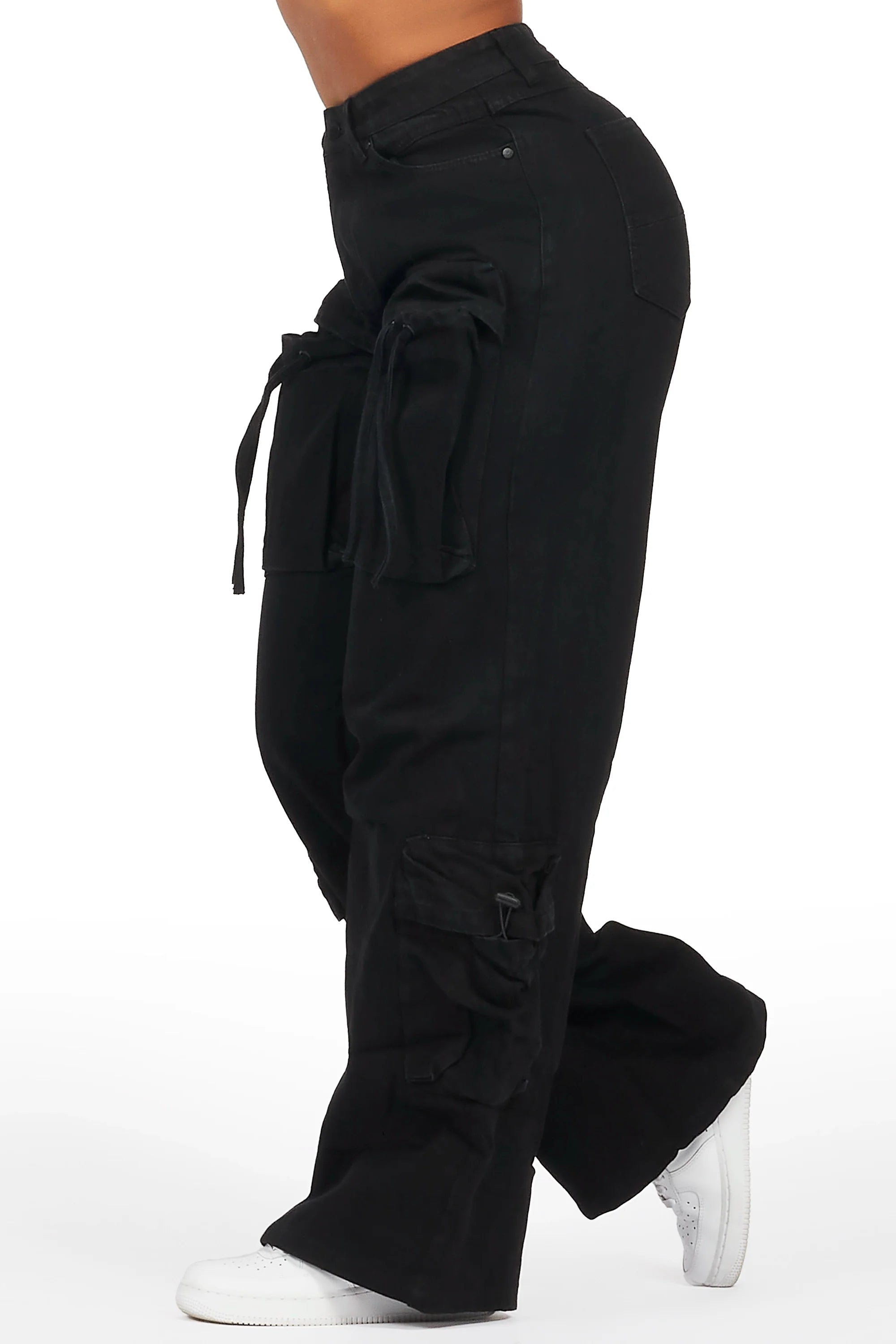Corria Black Baggy Cargo Jean
