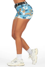 Rasheeda Blue Camo Short