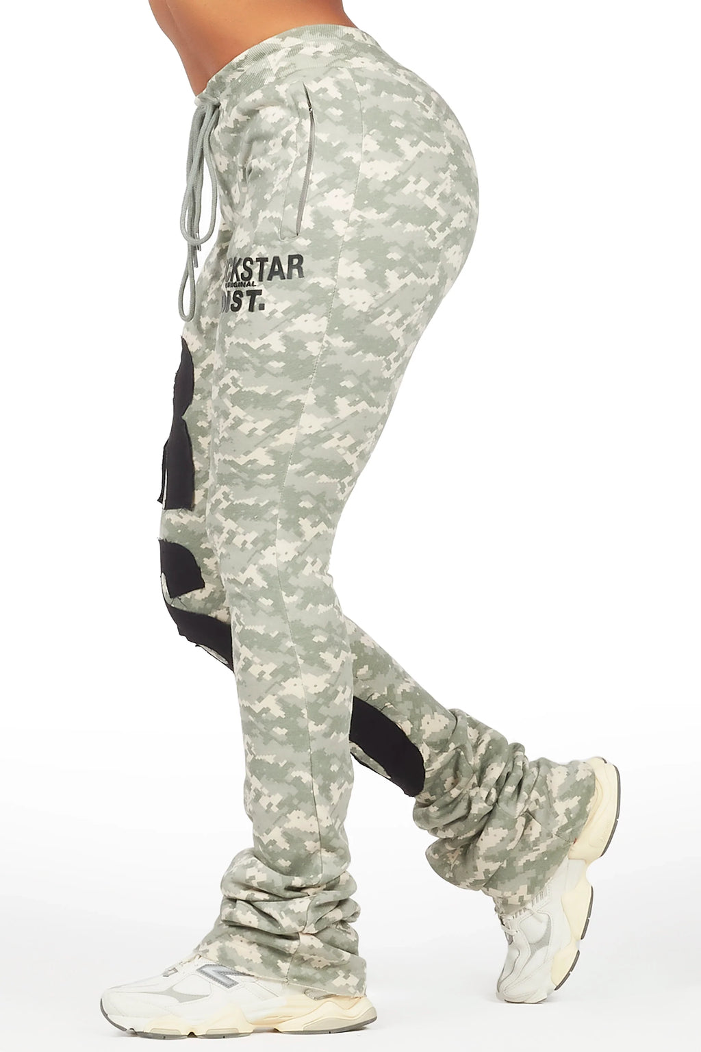 Tatiana Digital Camo Super Stacked Track Pant