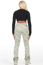 Tatiana Digital Camo Super Stacked Track Pant