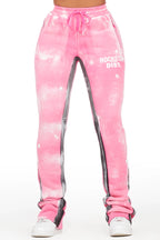 Tanisha Hot Pink Stacked Flare Pant